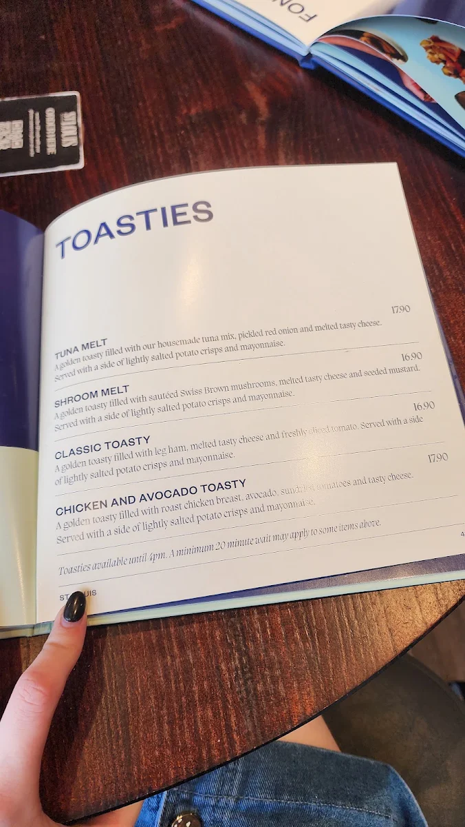 Menu, St Georges Bake House