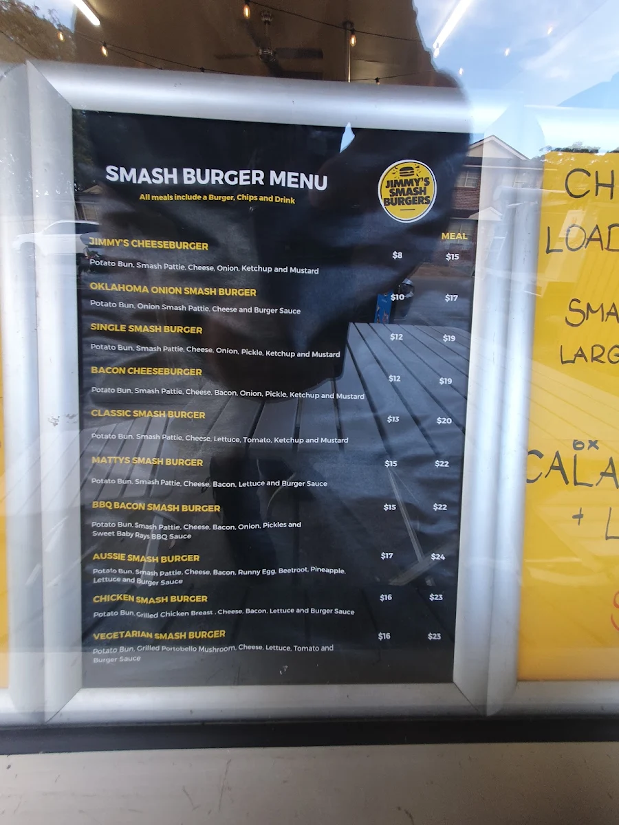 Menu, Jimmy's Hawks Nest