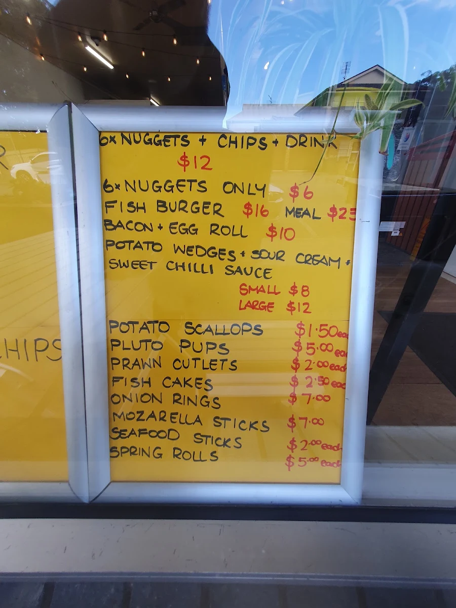 Menu, Jimmy's Hawks Nest