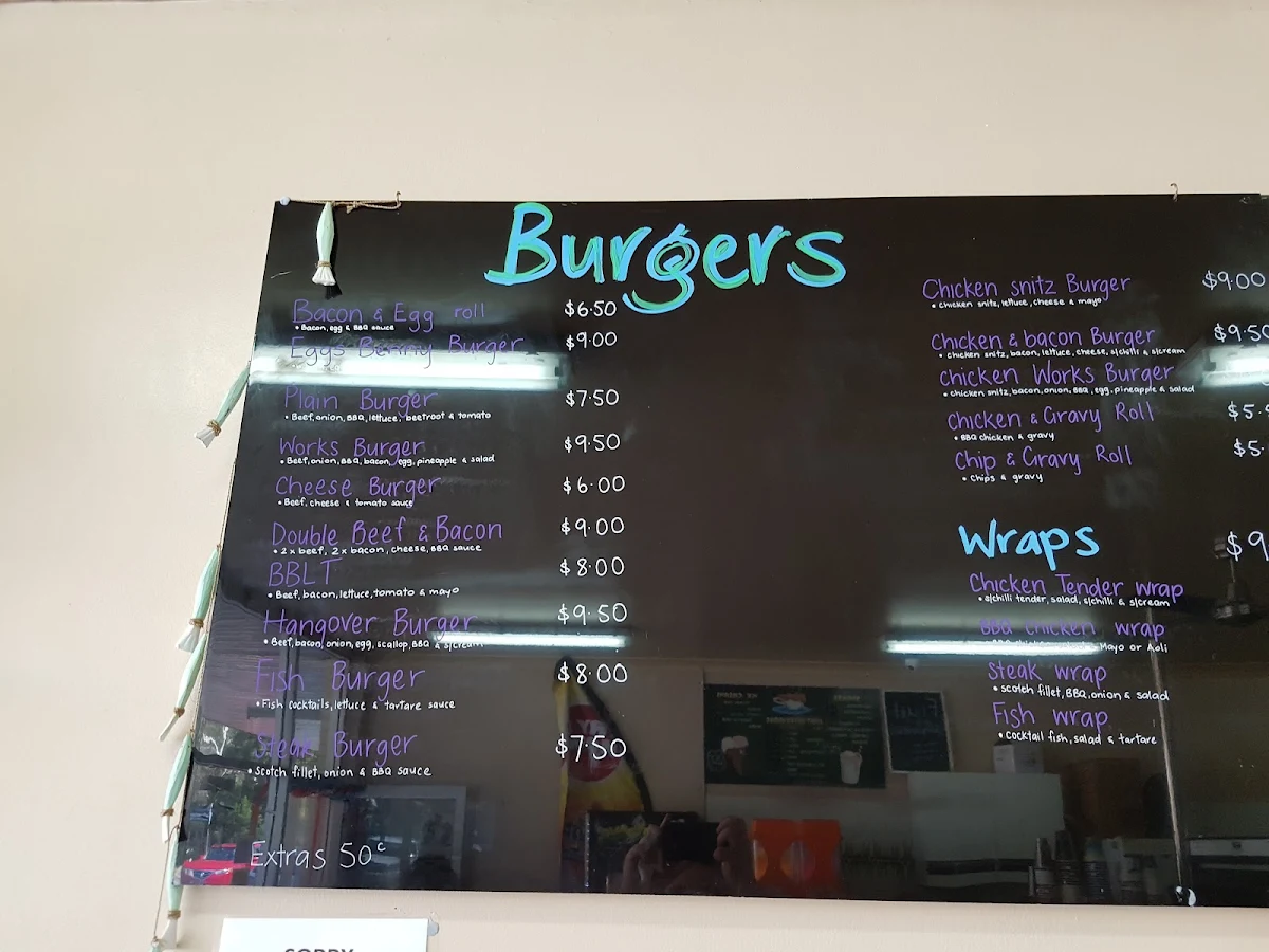 Menu, Jimmy's Hawks Nest