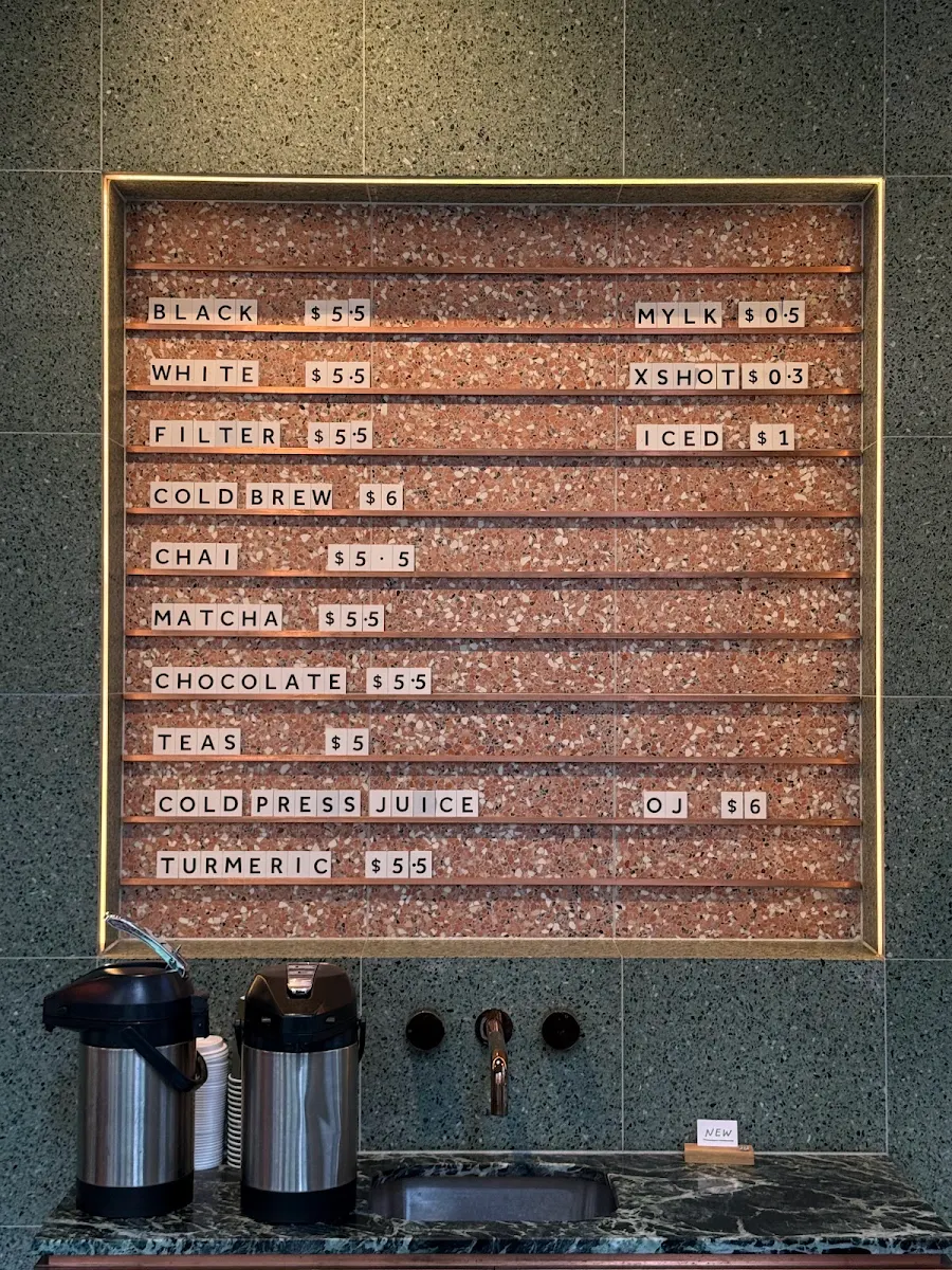 Menu, First Love Coffee Collins St