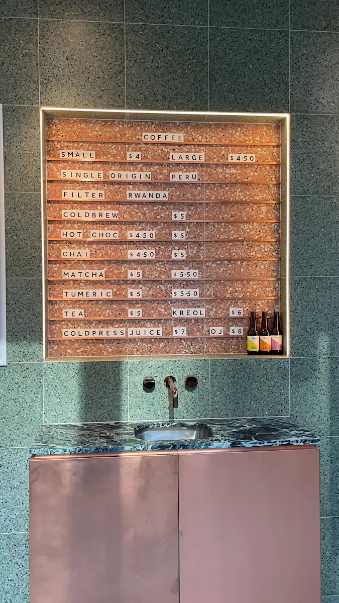Menu, First Love Coffee Collins St