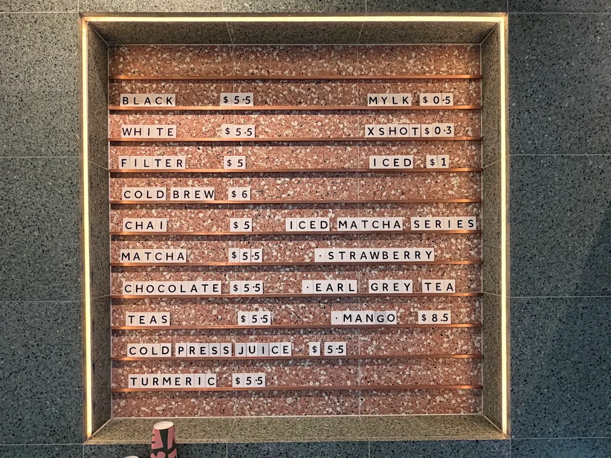 Menu, First Love Coffee Collins St