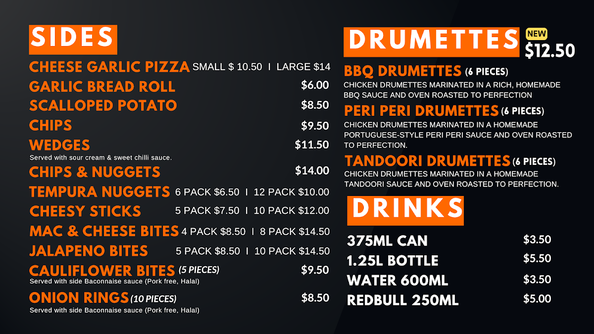 Menu, Amalfi Pizza & Pasta Mt Duneed
