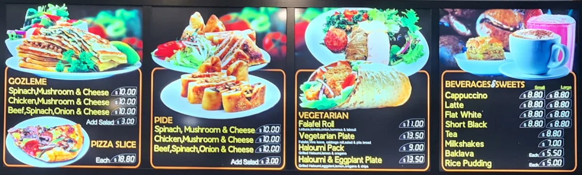 Menu, GK 's Yeeros