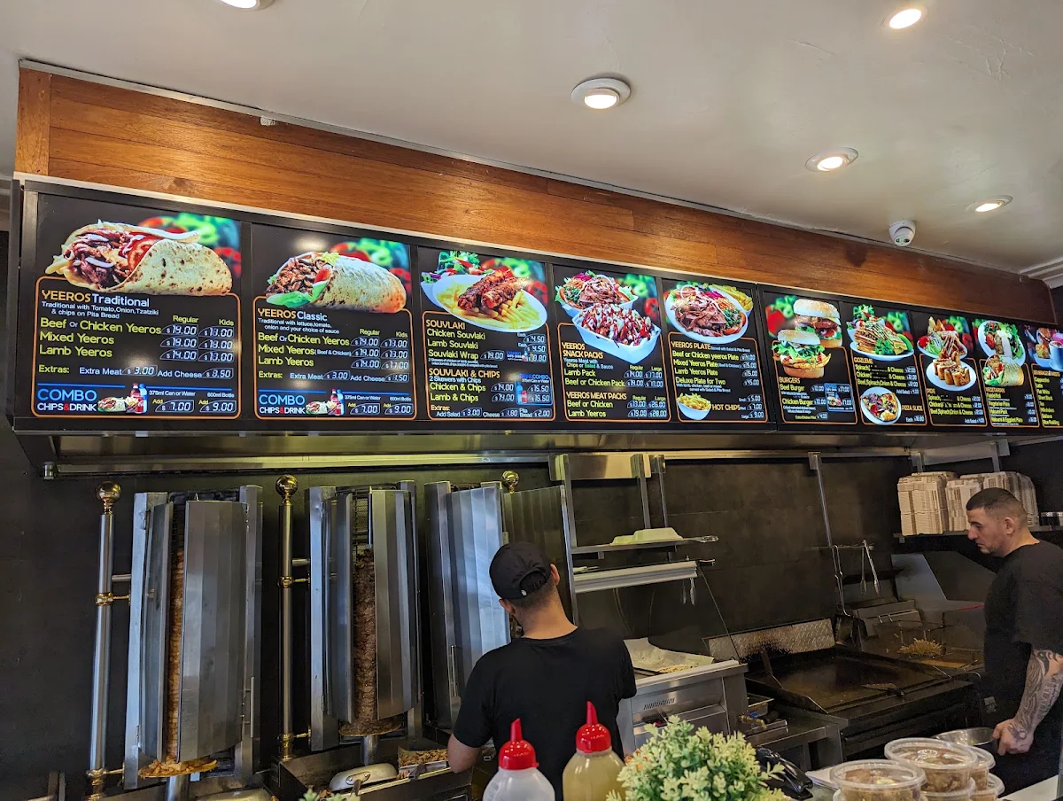 Menu, GK 's Yeeros