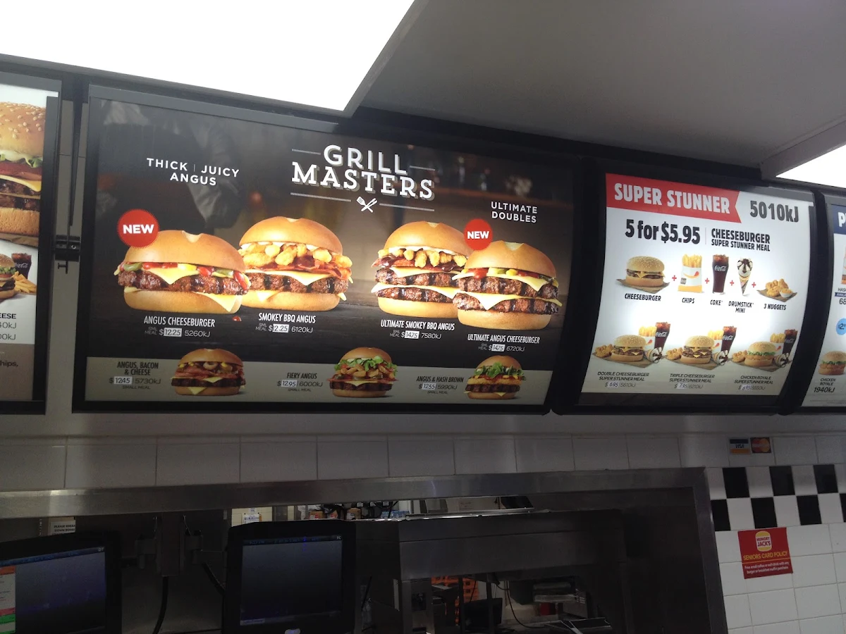 Menu, Hungry Jack's Burgers Innaloo
