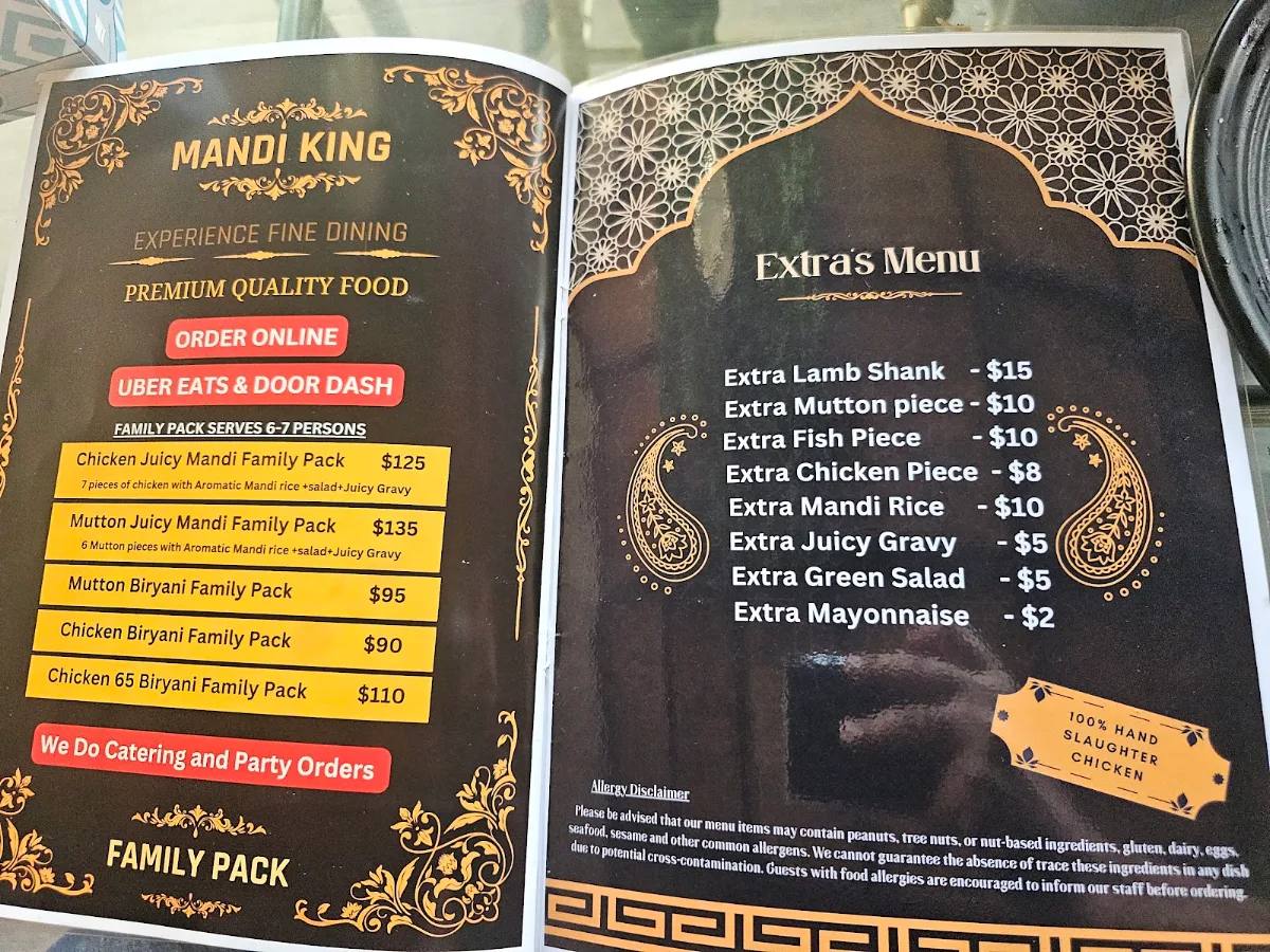 Menu, Mandi king wentworthville