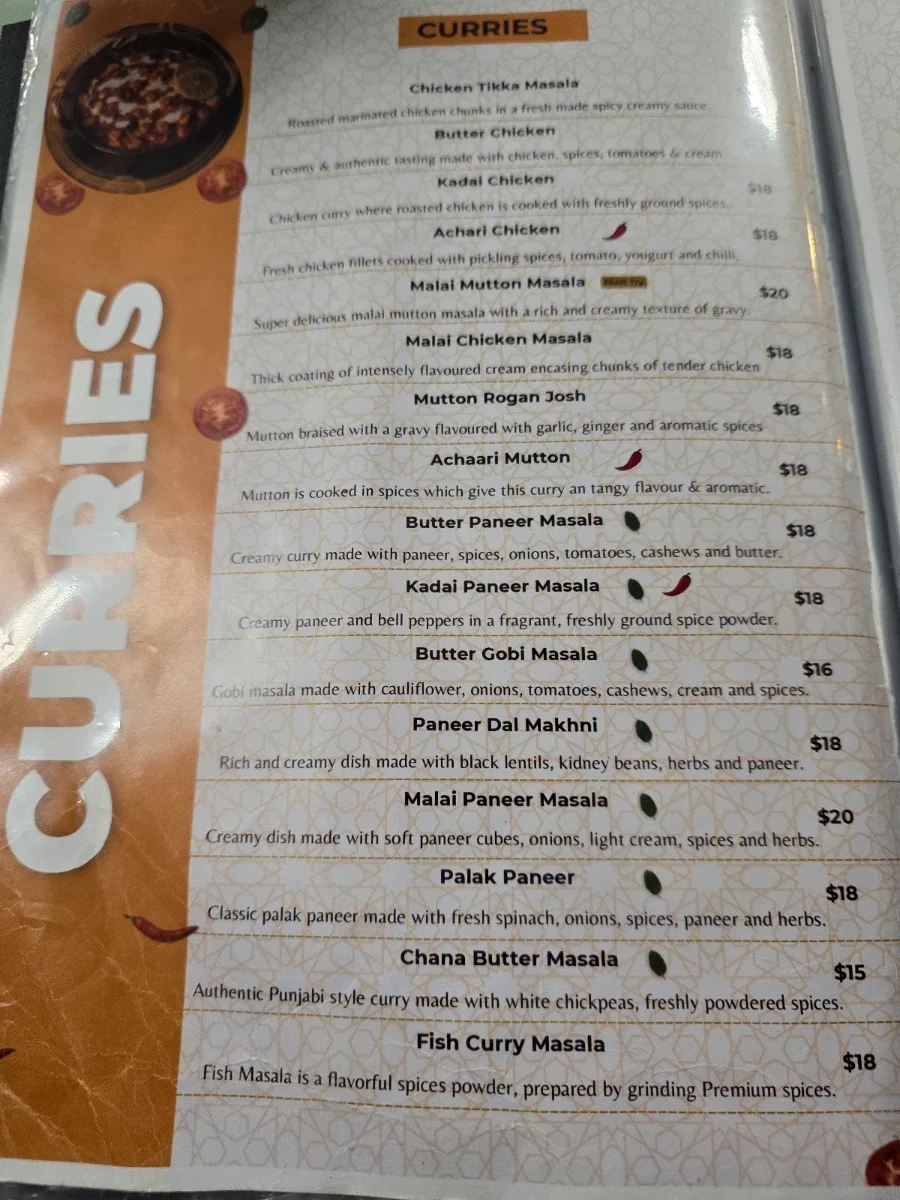 Menu, Mandi king wentworthville
