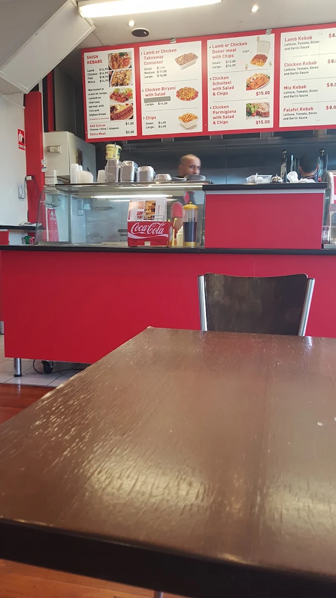 Menu, Valentino's kebab
