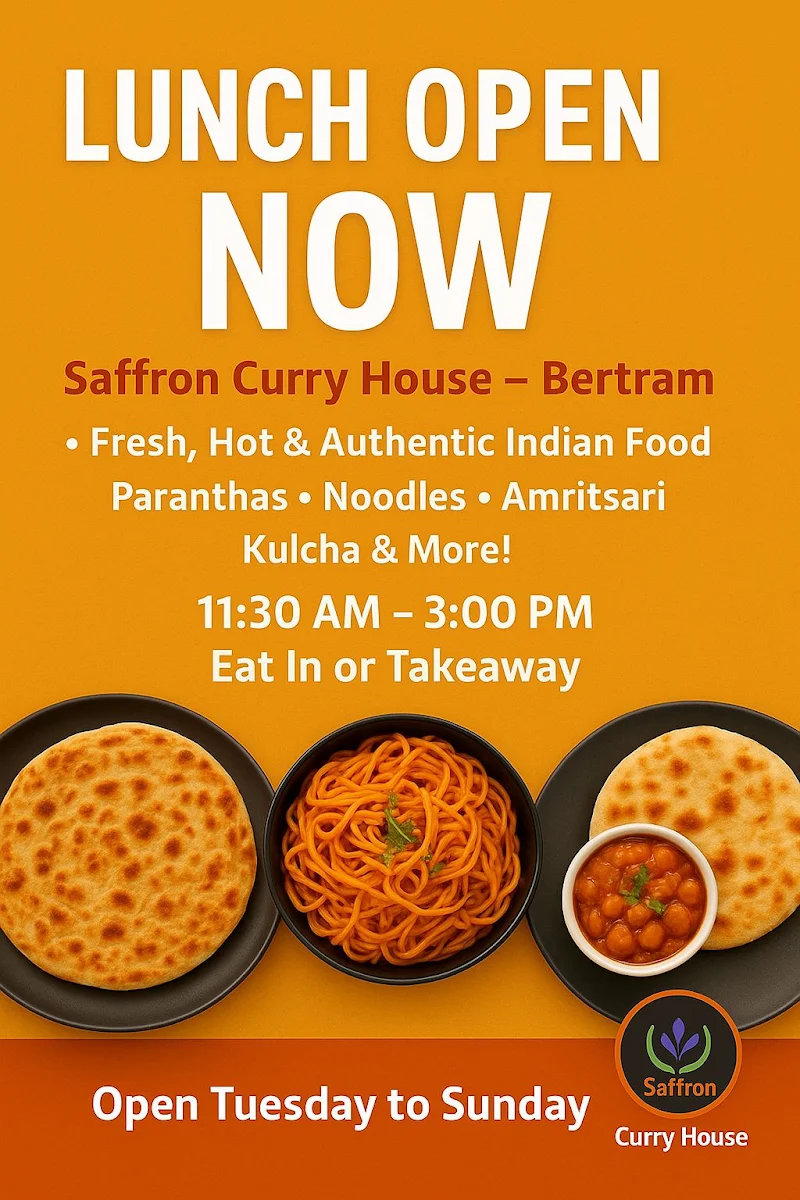 Menu, Saffron Curry House