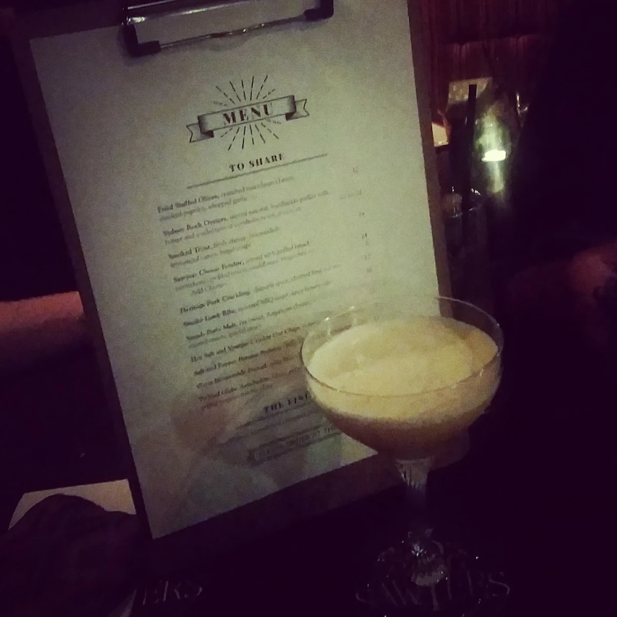 Menu, 5 Sawyers