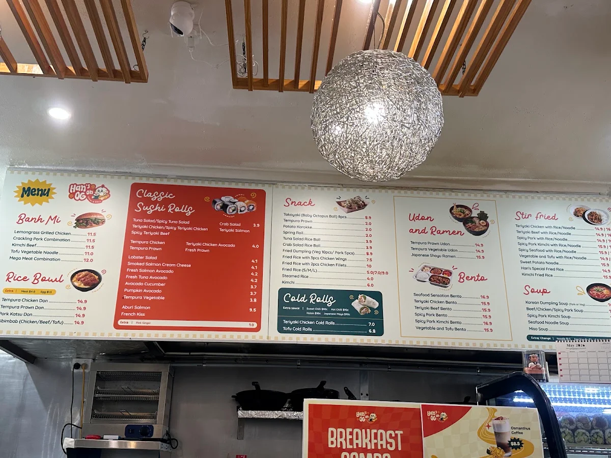 Menu, Han's on OG - Sushi & Roll (Your local Asian takeaway)