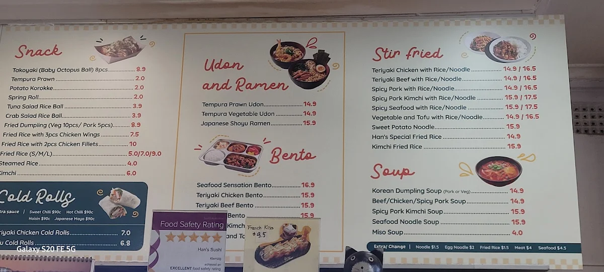 Menu, Han's on OG - Sushi & Roll (Your local Asian takeaway)