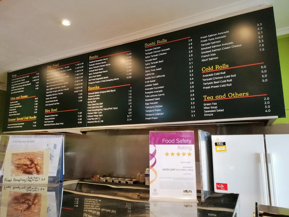 Menu, Han's on OG - Sushi & Roll (Your local Asian takeaway)