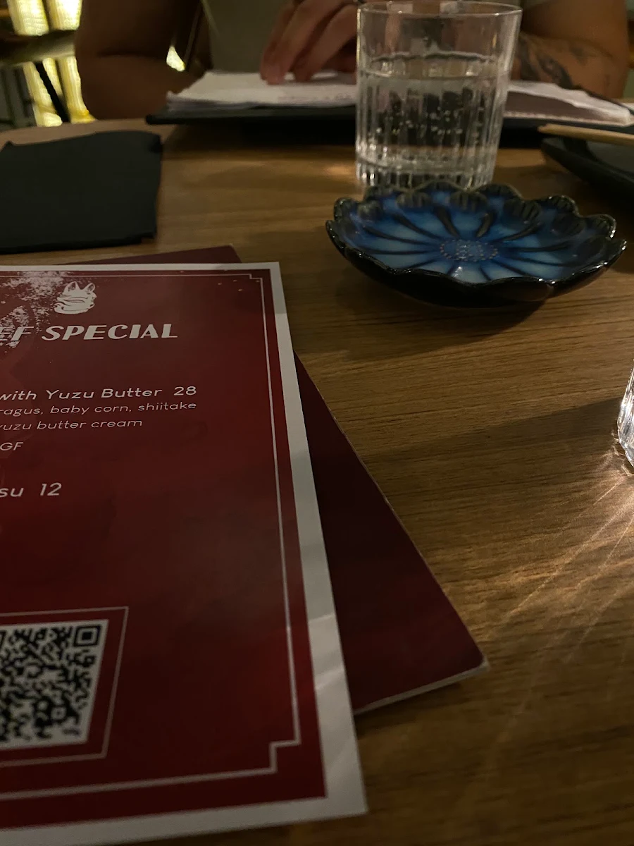 Menu, Inari Canberra Centre