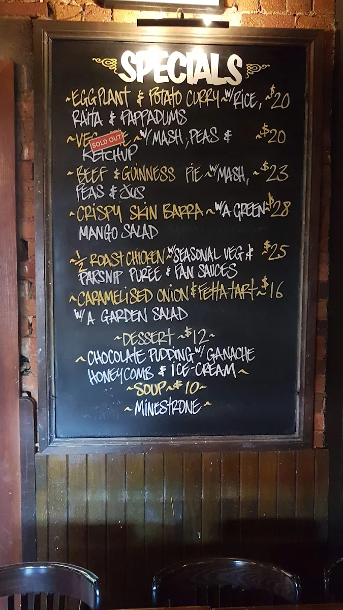 Menu, The Standard Hotel