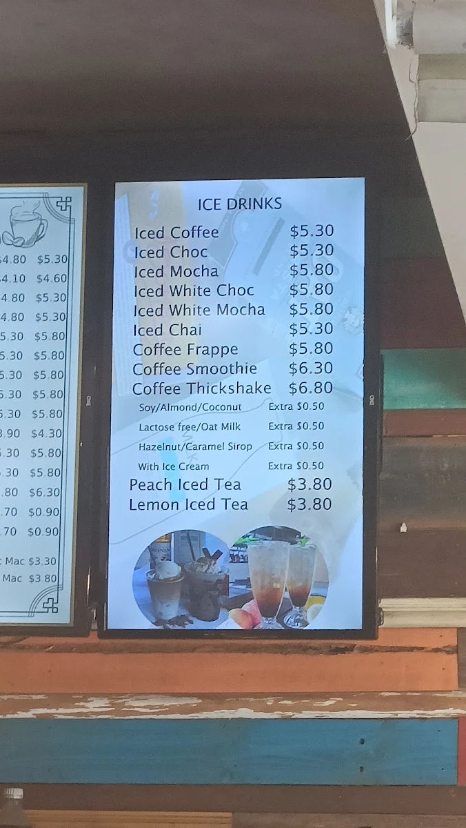 Menu, Euro Bites Café