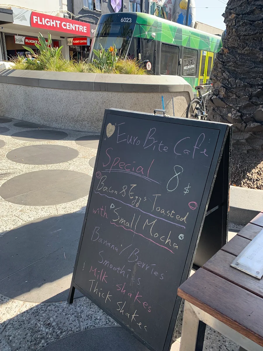 Menu, Euro Bites Café