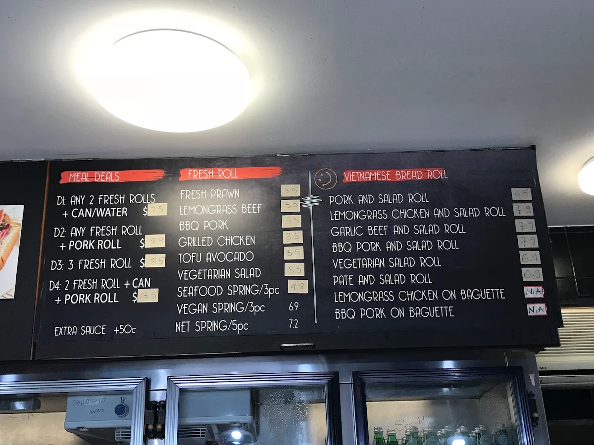 Menu, Nem Viet North Sydney