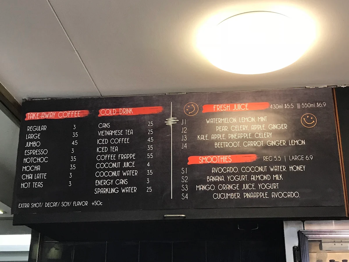 Menu, Nem Viet North Sydney