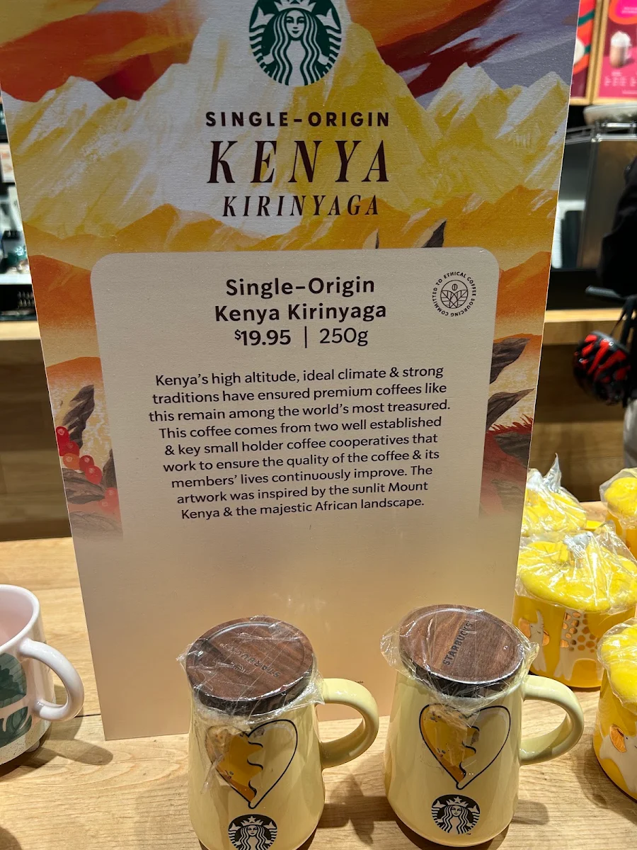 Menu, Starbucks Macquarie Centre