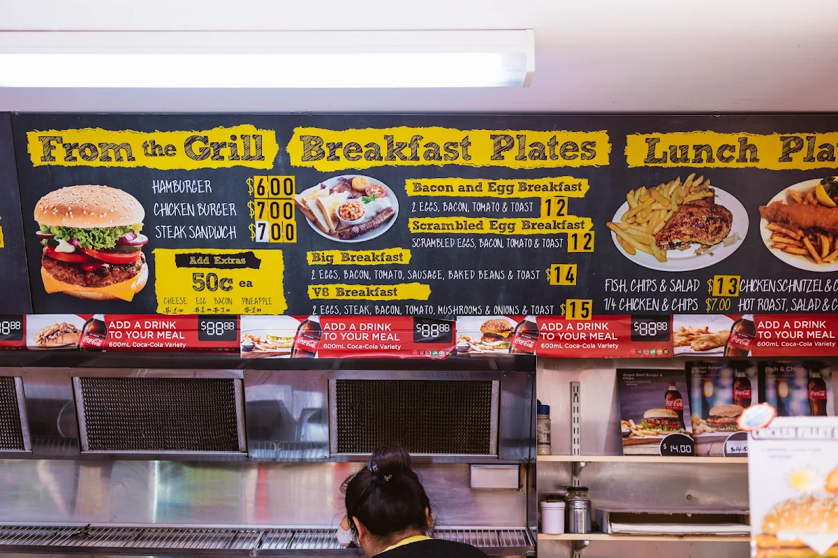 Menu, Long St Cafe