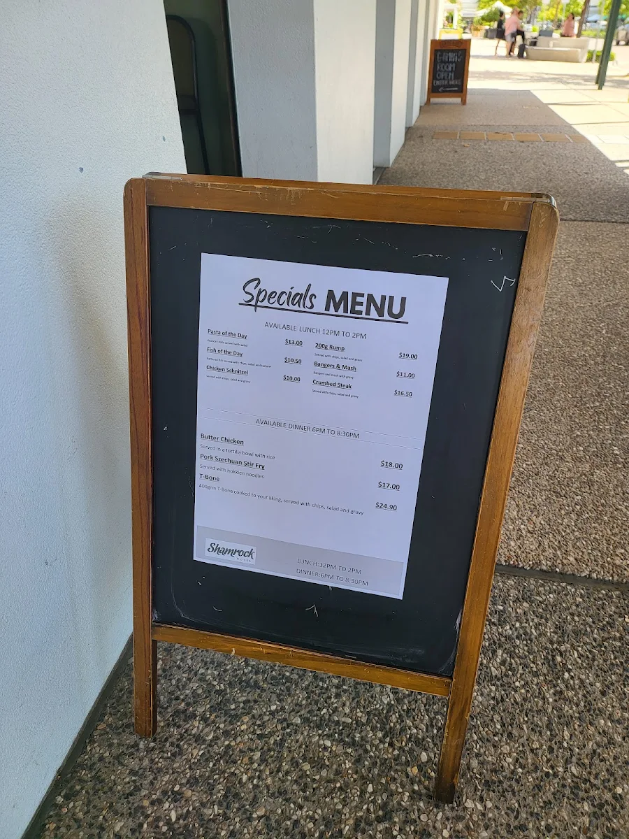 Menu, The Pub on Palmer