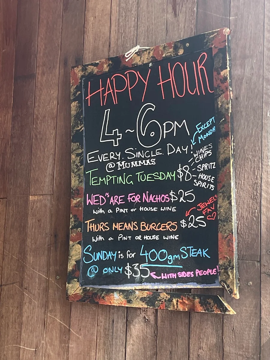 Menu, Who's Your Mumma