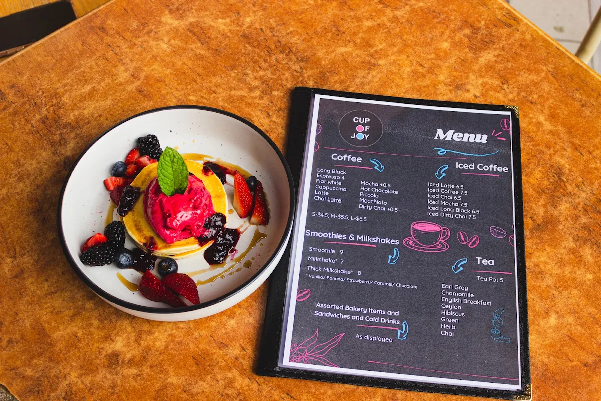 Menu, Cup of Joy