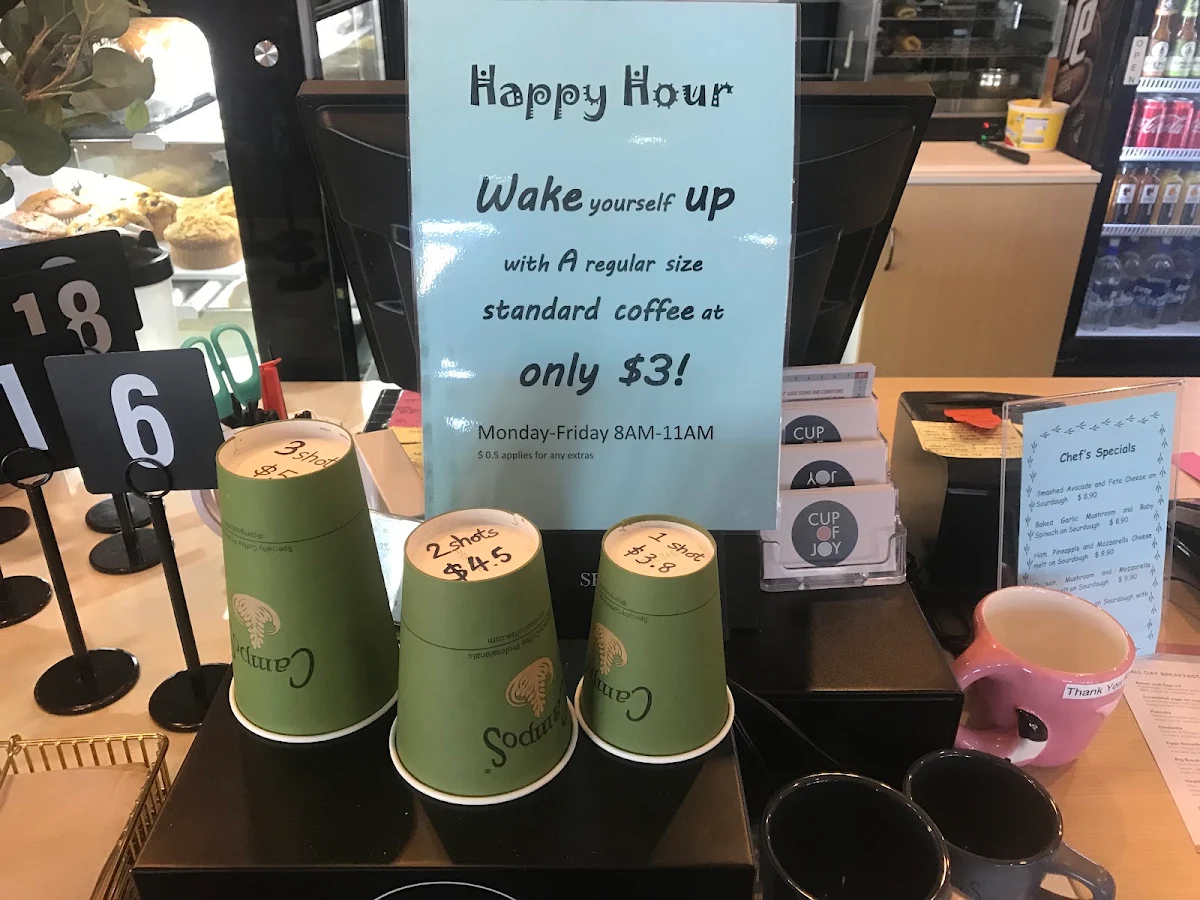 Menu, Cup of Joy