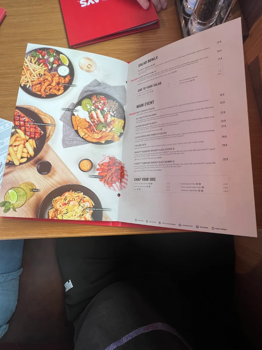 Menu, TGI Fridays Frankston