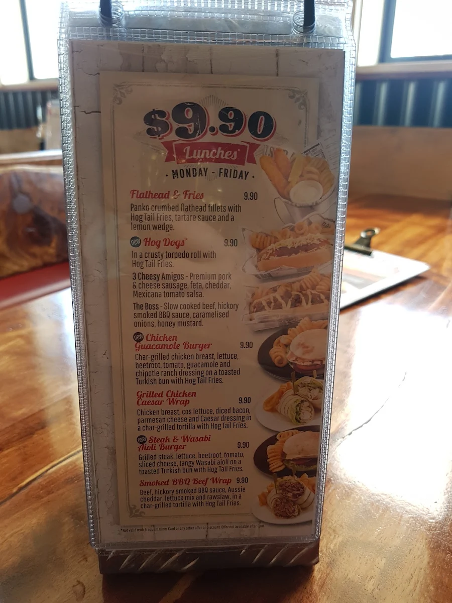 Menu, Hog's Breath Cafe Traralgon