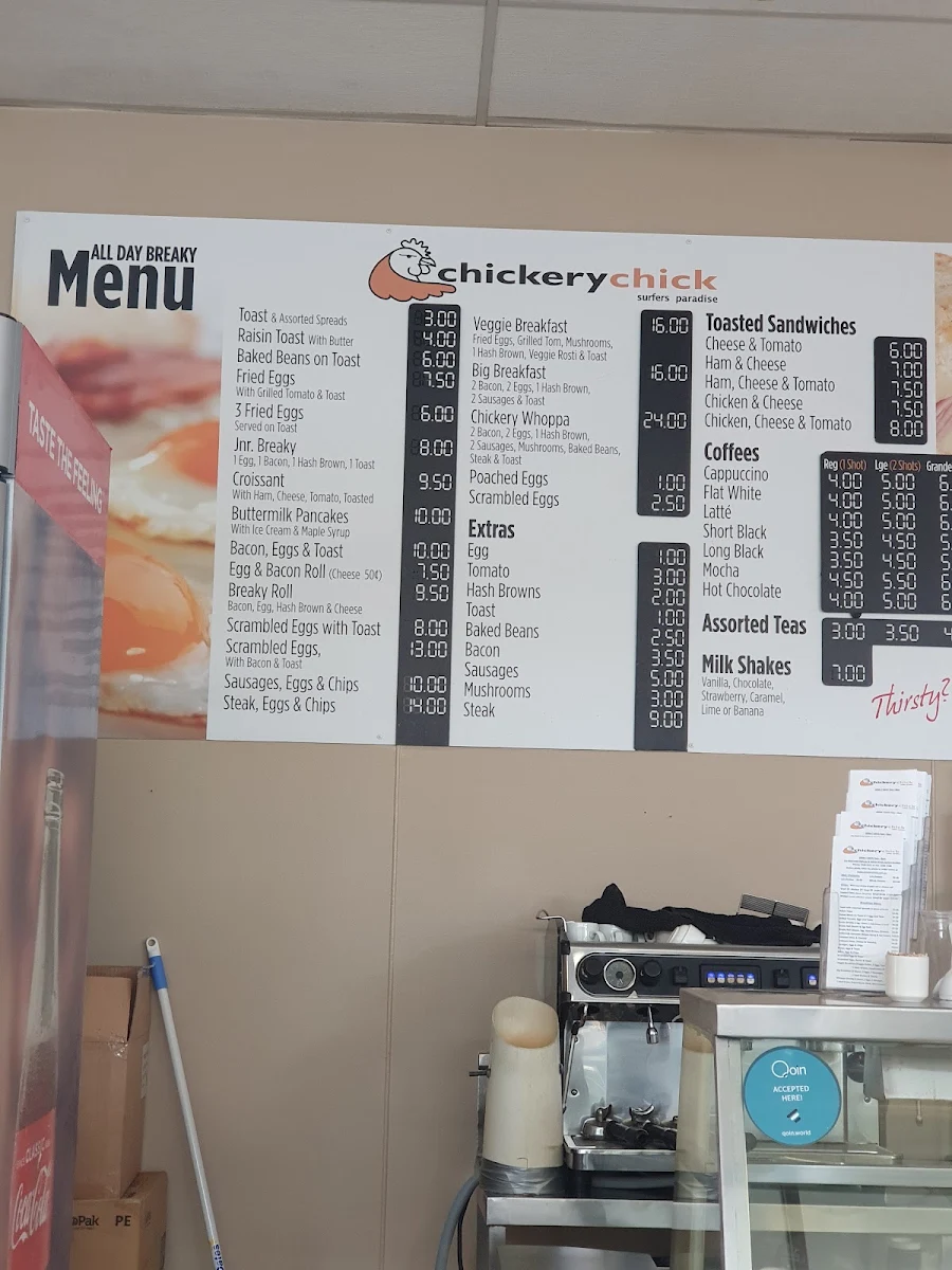 Menu, Chickery Chick