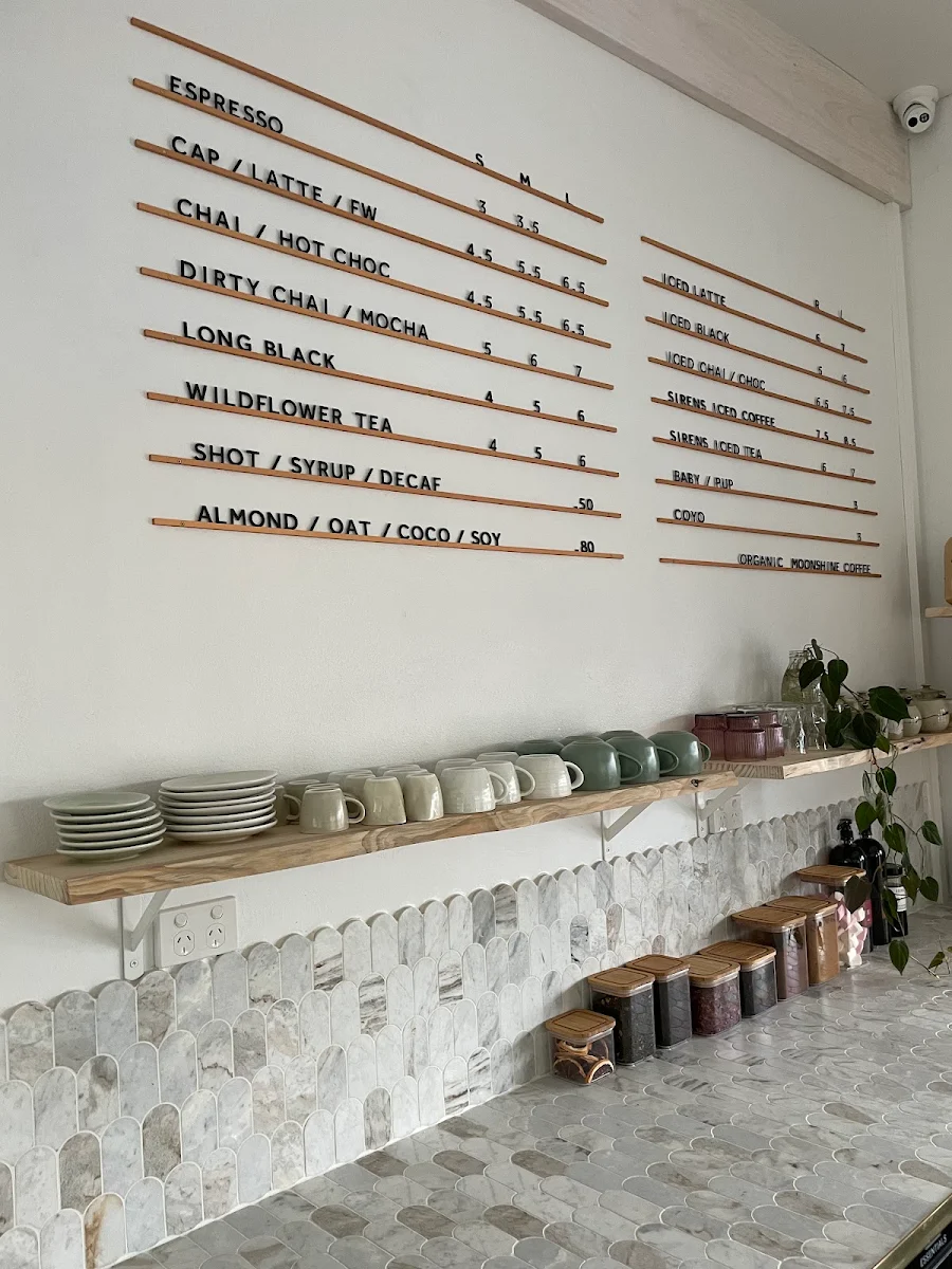 Menu, Sirens Bayside