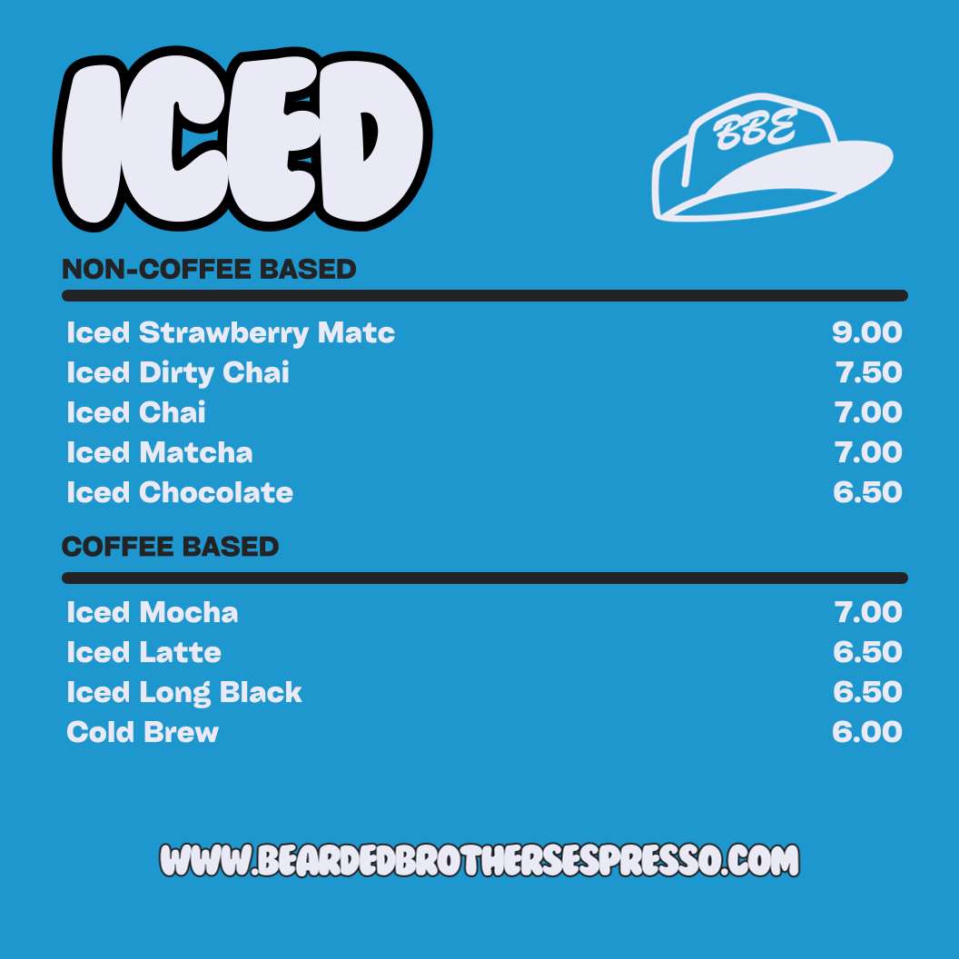 Menu, Bearded Brothers Espresso - Coffee