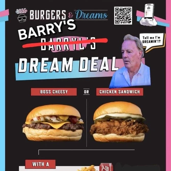 Menu, Boss Burger Co.