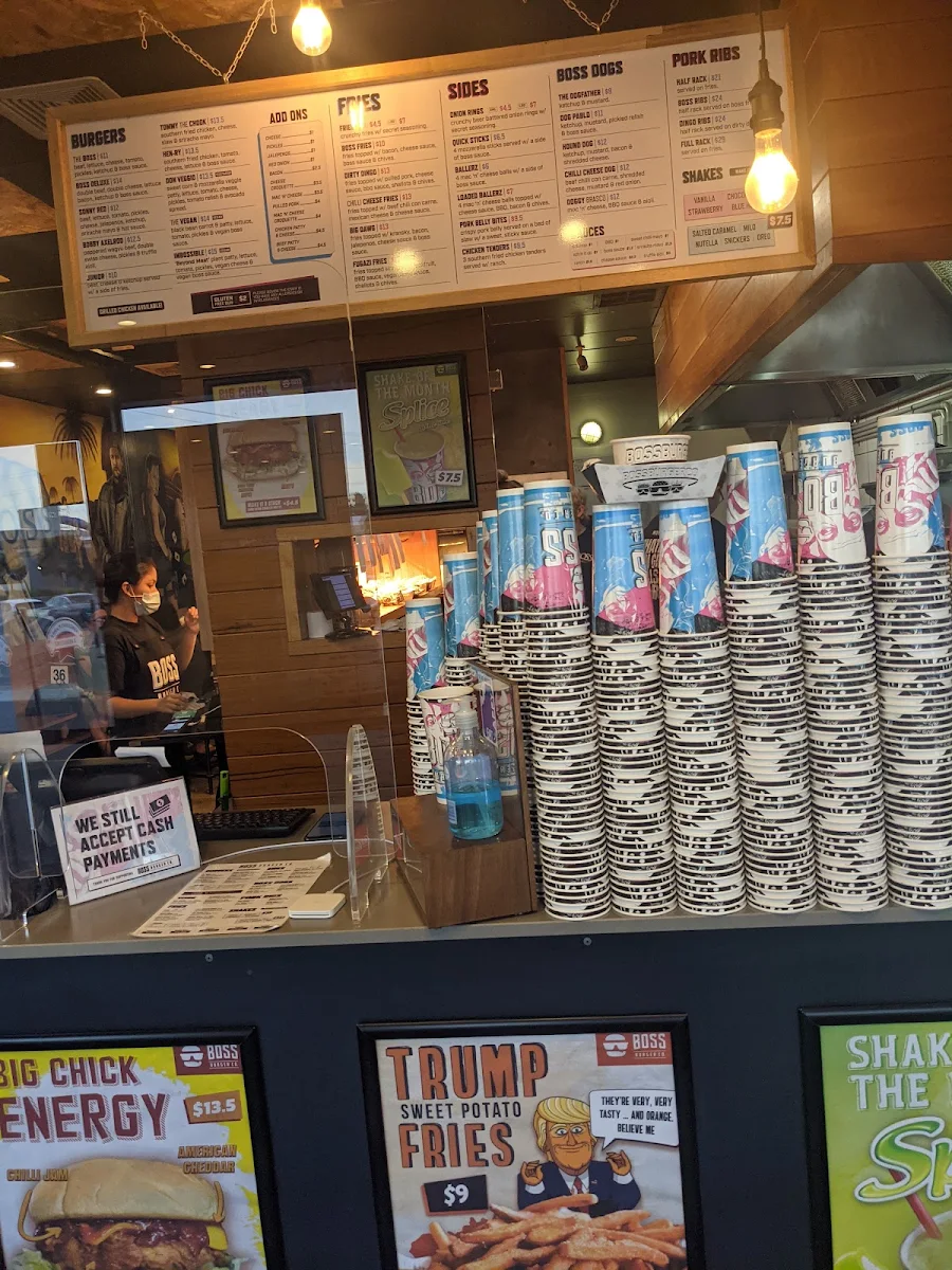 Menu, Boss Burger Co.