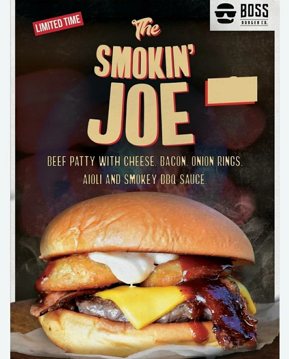 Menu, Boss Burger Co.