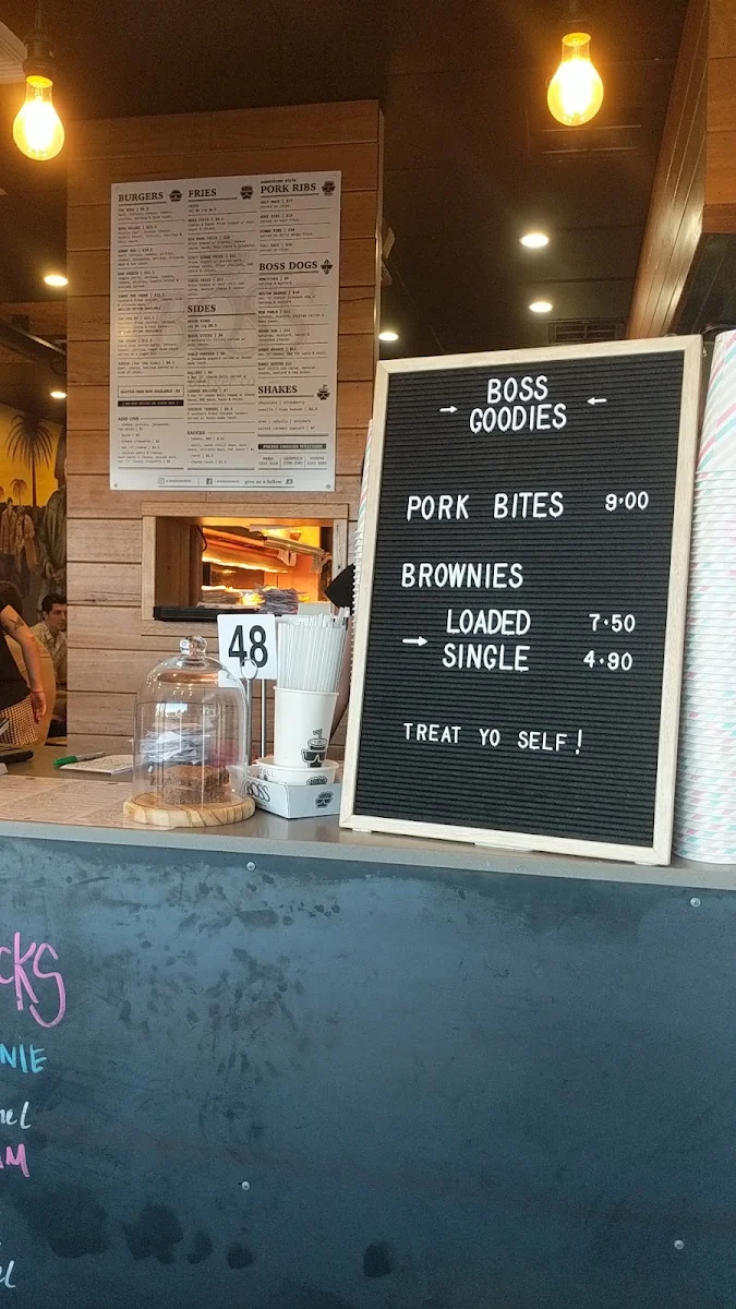 Menu, Boss Burger Co.