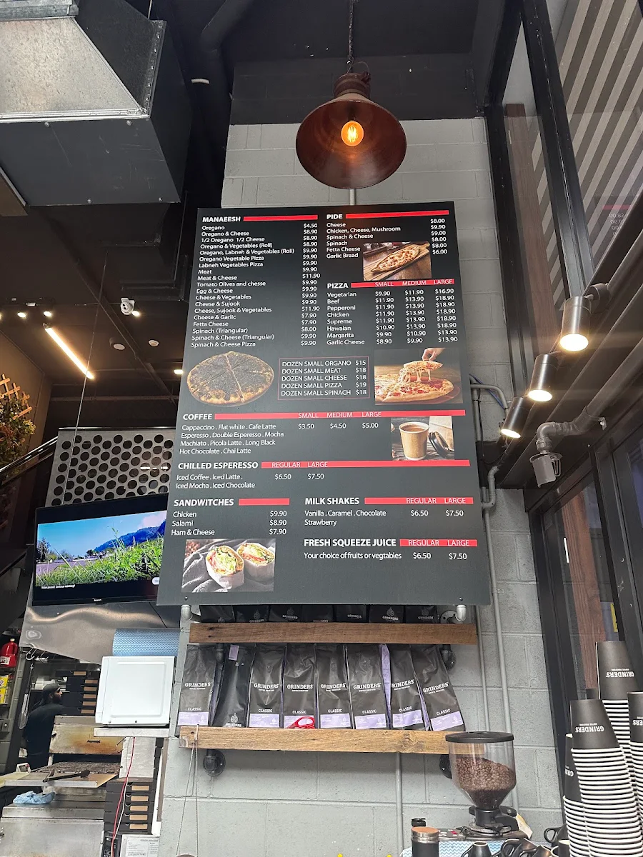Menu, Skyrise pizza cafe