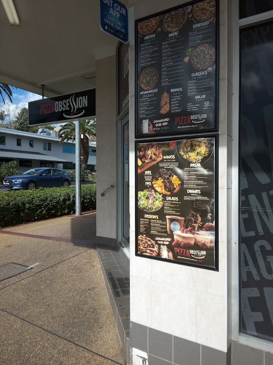 Menu, Pizza Obsession