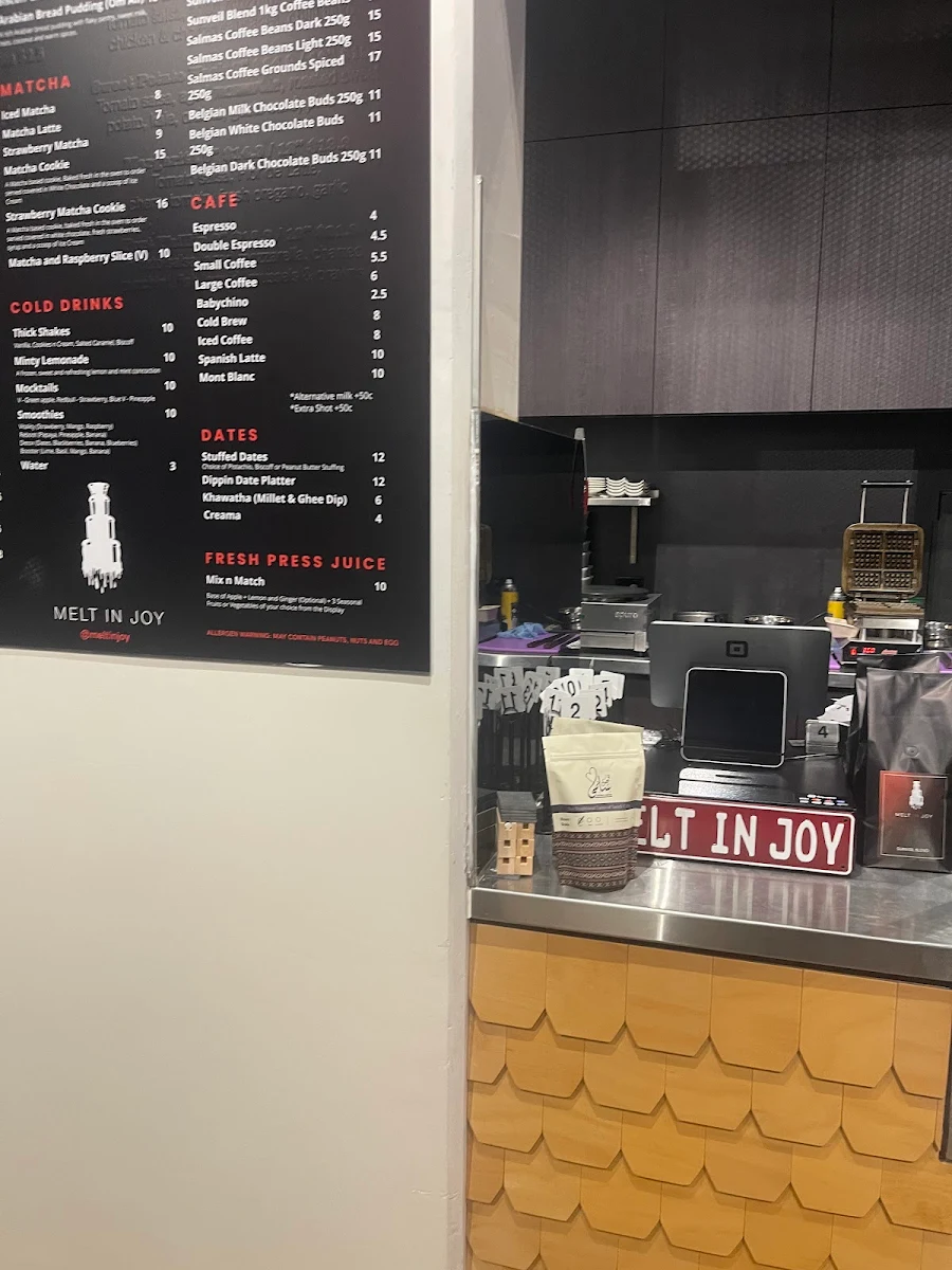 Menu, Melt In Joy Docklands