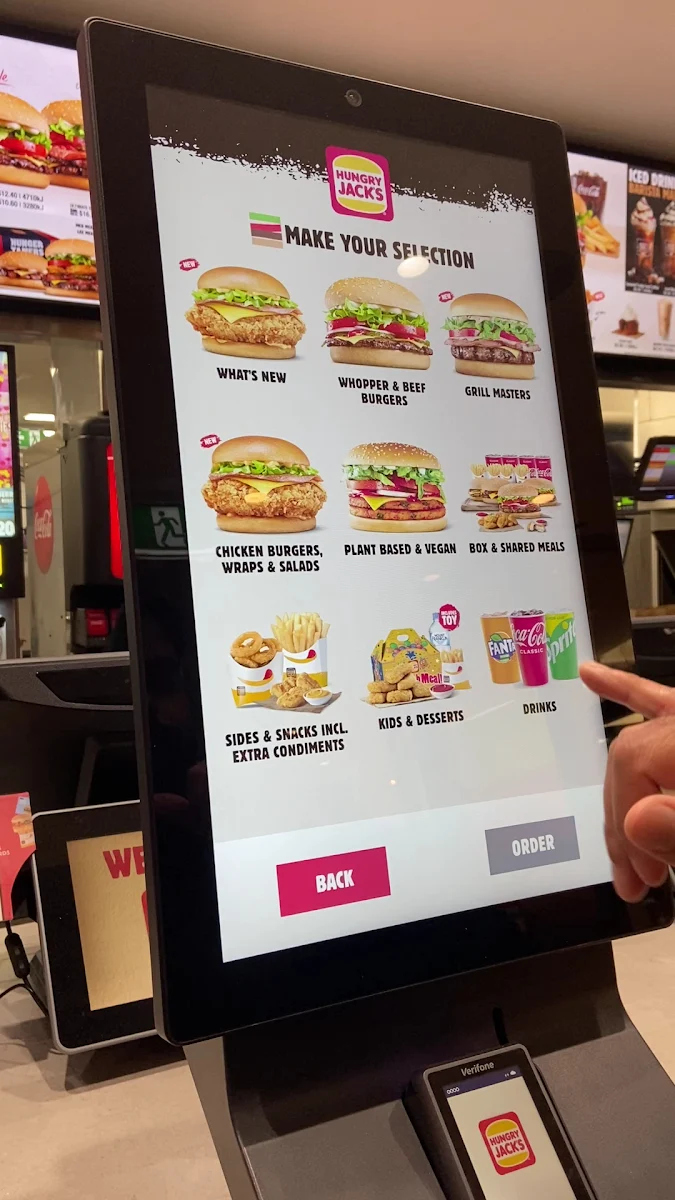 Menu, Hungry Jack's Burgers Herston
