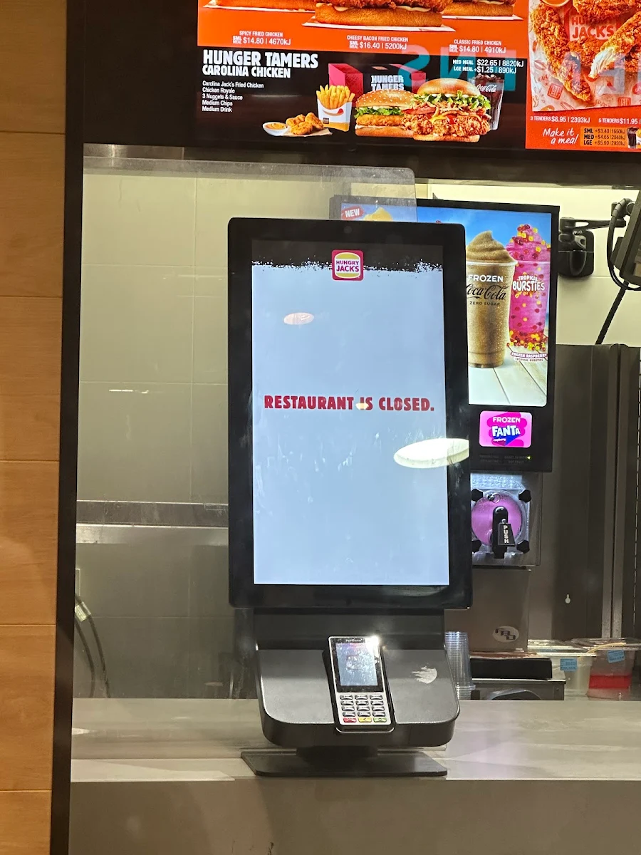 Menu, Hungry Jack's Burgers Herston