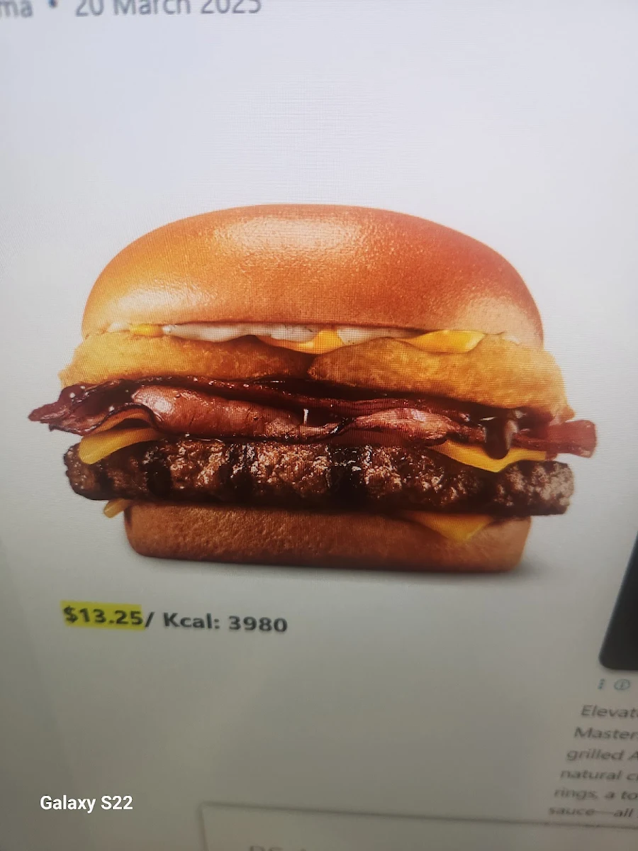 Menu, Hungry Jack's Burgers Herston