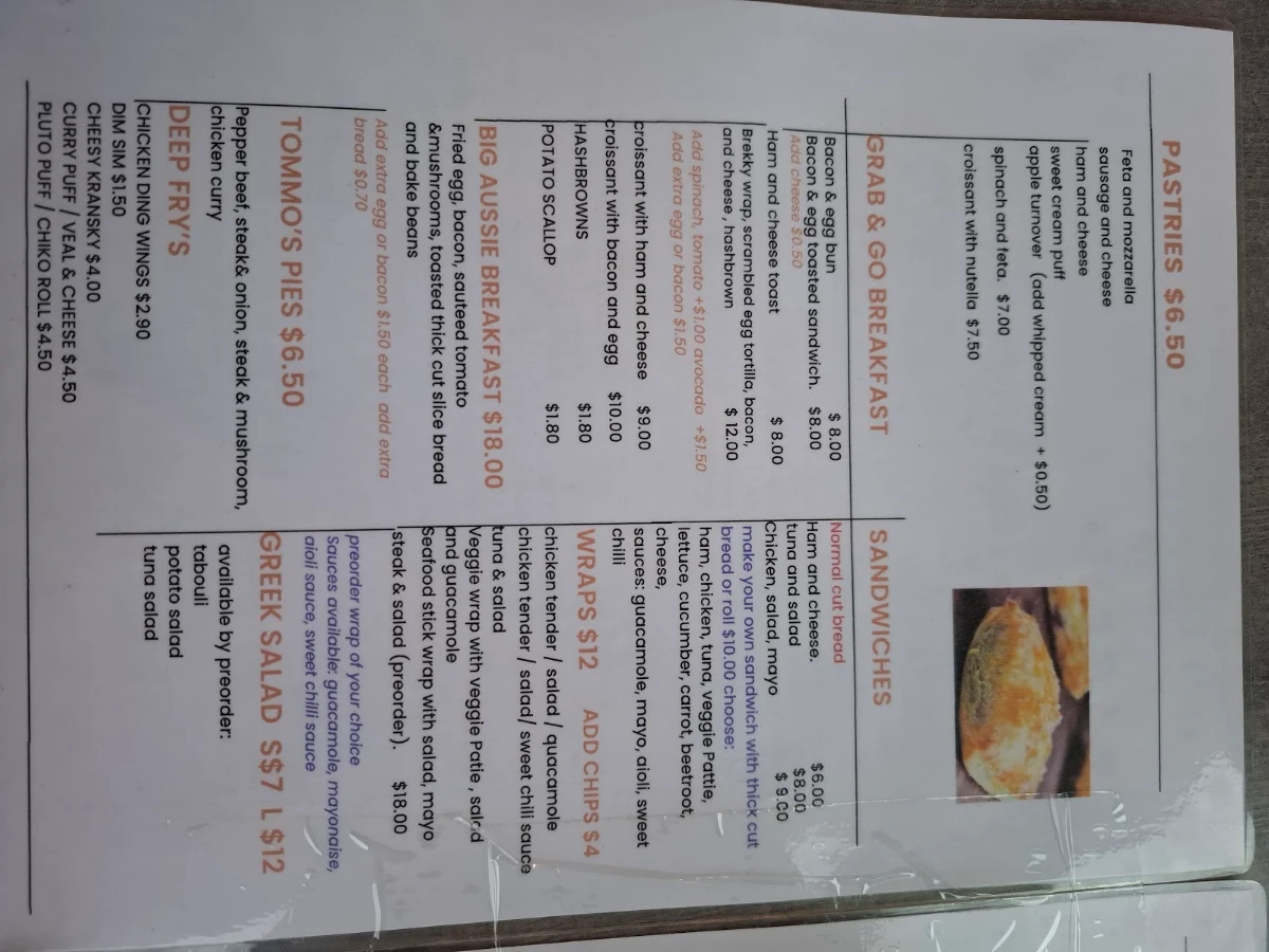 Menu, Holtze Cafe & Greek Takeaway