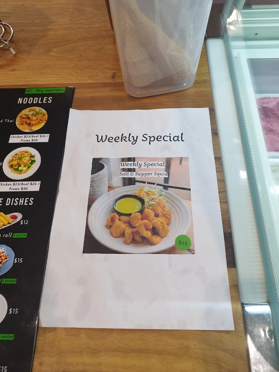 Menu, Pat's Thai BBQ
