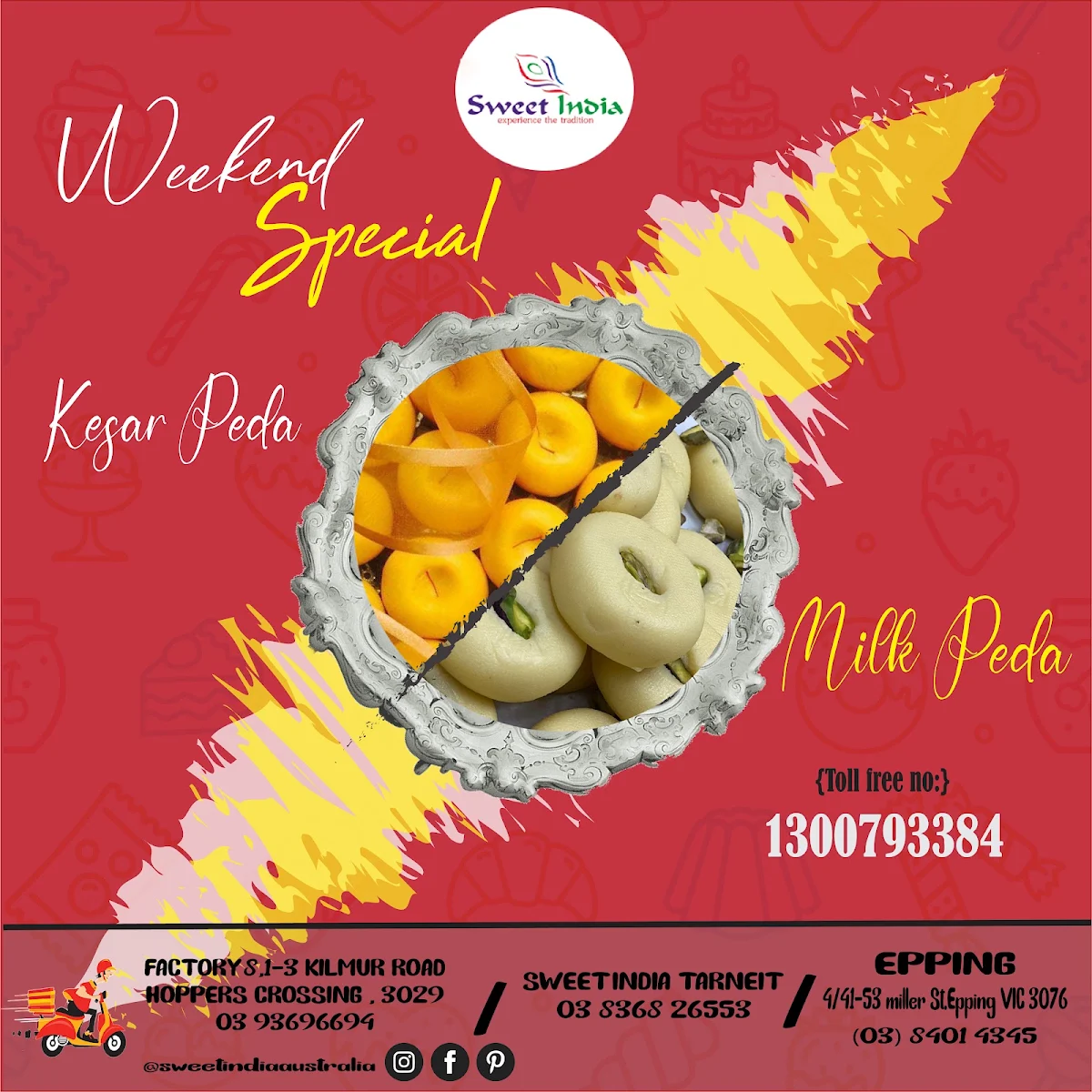 Menu, Sweet India Tarneit