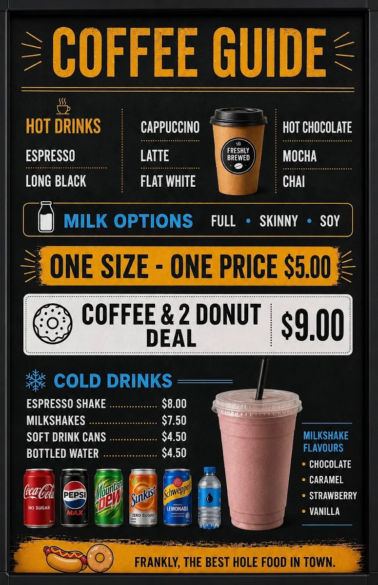 Menu, Dognuts